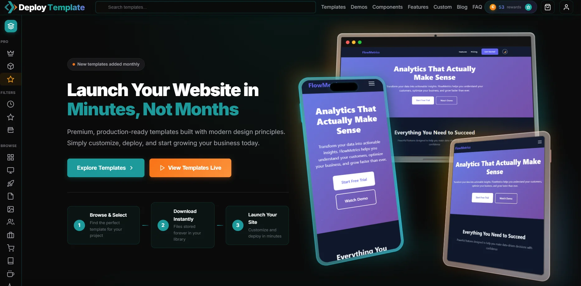 DeployTemplate - Premium Web Design and Development Services