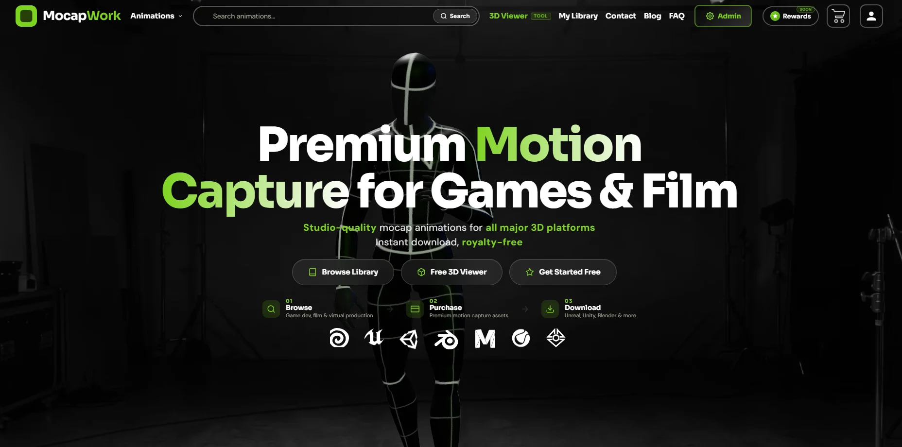 Mocap Work - Professional Motion Capture Animation Platform